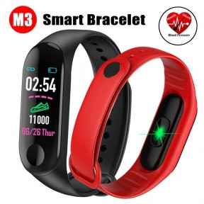 Фитнес-браслет M3 Plus Smart Bracelet Красный - фото 1 - id-p181594197