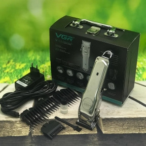 Подарочный набор в кейсе - Профессиональный триммер VGR V-035 в металлическом корпусе для стрижки волос - фото 1 - id-p181588647
