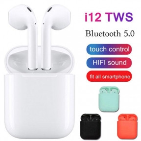 ХИТ по лучшей цене Беспроводные наушники i12 TWS Bluetooth 5.0 NEW Color Чёрный - фото 1 - id-p181594240