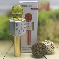 Беспроводной Bluetooth микрофон WS-858 (CT007) Золото