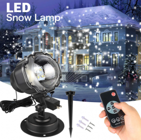Лазерный проектор Падающий снег Snow Flower Lamp - фото 1 - id-p181593010