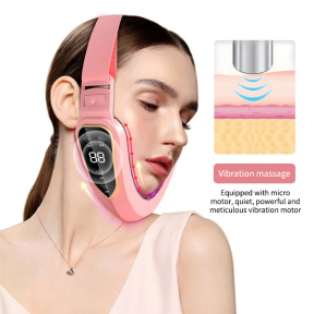 Электрический массажёр для лица V-Face Facial massage instrument V80 (12 режимов интенсивности) Розовый - фото 1 - id-p181585402