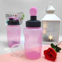 Анатомическая детская бутылка с клапаном Healih Fitness для воды и других напитков, 350 мл Розовый