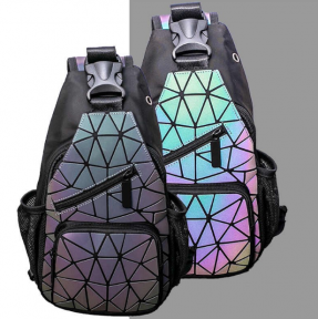 Светящийся рюкзак-сумка Хамелеон, светоотражающий неоновый мини рюкзак Абстракция - фото 1 - id-p181590876