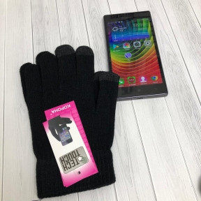 Перчатки для сенсорных экранов Tech Touch (Осень-Весна) Черный - фото 1 - id-p181590893