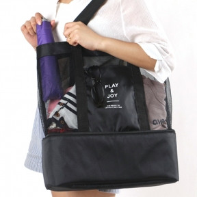 Летняя сумка для пляжа PlayJoy (термосумка) Чёрная - фото 1 - id-p181594406