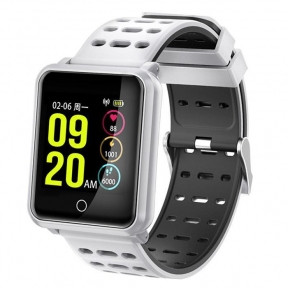 Смарт-часы Smart Watch N88 IP68 с функцией измерения давления Белые - фото 1 - id-p181591935