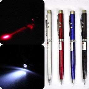 Ручка подарочная 3 в 1 (ручка, фонарик и лазерная указка), цвет MIX - фото 1 - id-p181595514