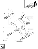 85815517, 85813469 палец крепление тяги ковша к рукояти New Holland,CASE