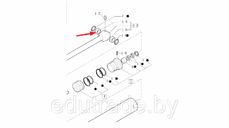 83910547 Втулка в шток г/цилиндра ковша New Holland,CASE, фото 2