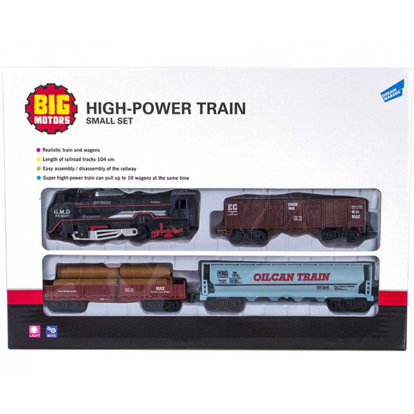Железная дорога Big Motors с 3 вагонами (в коробке) - фото 1 - id-p196589208