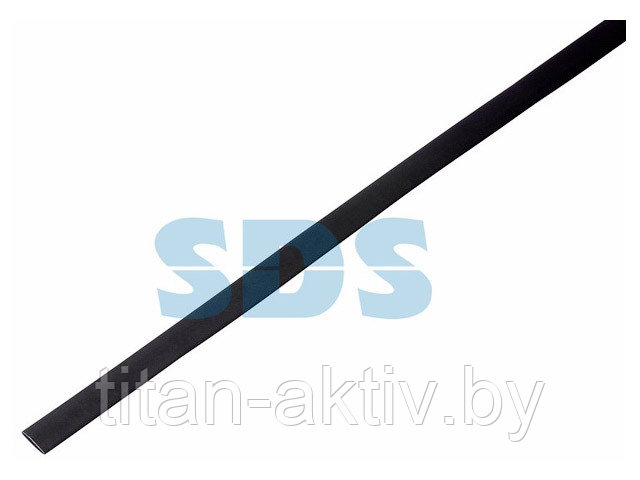 Термоусадочная трубка 5,0 / 2,5 мм, черная (упак. 50 шт. по 1 м) REXANT