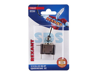 Тумблер 12V 20А (3c) ON-OFF однополюсный с красной LED подсветкой (ASW-07D) REXANT (в упак. 1шт.)
