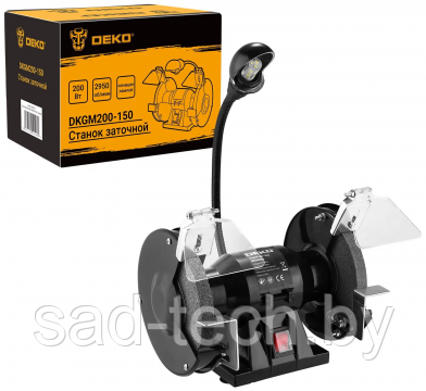 Станок заточной DEKO DKGM200-150, с лампой, фото 2