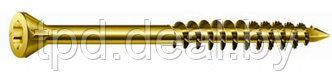 Шуруп (саморез) 3,0х30 (оцинк., потайная головка, неполная резьба, желтая пассивация T-STAR plus) 500 штук