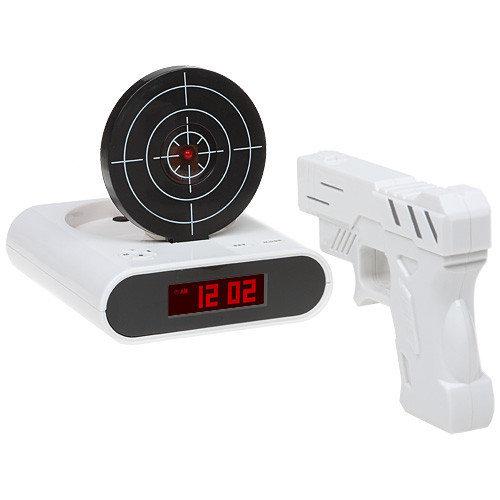 Будильник-мишень, часы Gun Alarm Clock, 3 в 1. Черный - фото 7 - id-p196601654