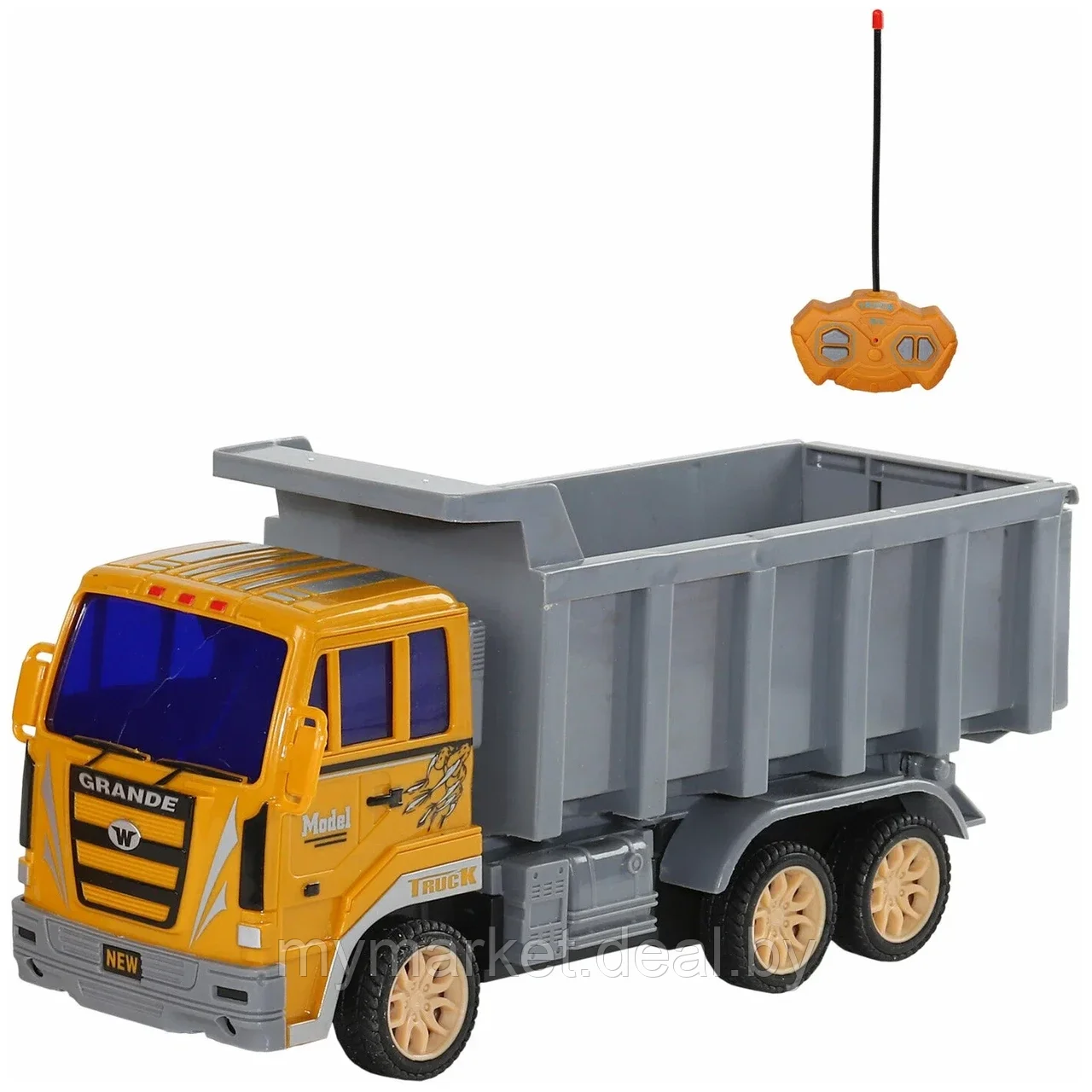 Игрушечный грузови / Машинка на радиоуправлении детская, "Грузовик", 1:30, свет, 4 канала, цвет серый, в/к 32* - фото 2 - id-p196605176