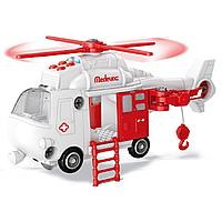 Спасательный вертолет-конструктор свет звук 32см Funky toys