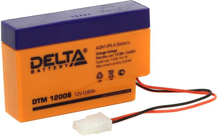 Аккумулятор Delta DTM 12008 (12V, 0.8Ah) для слаботочных систем