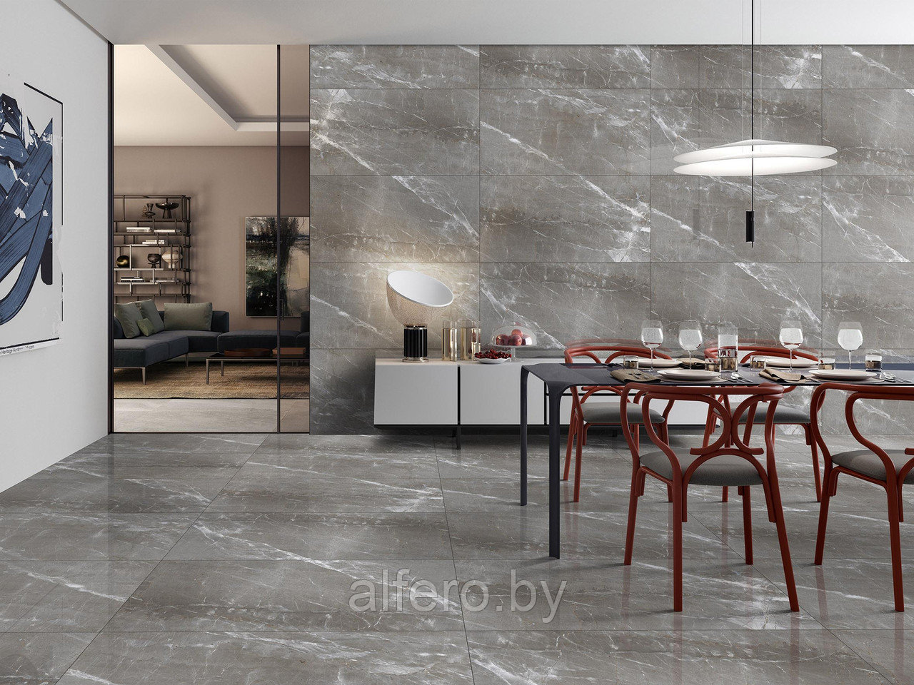 Керамогранит Laparet 60x60 Patara Grigio High Glossy Polished рект. 57,6 м2 (1к=4)