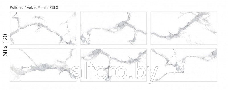 Керамогранит Laparet 60x120 Statuario Crown Polished рект. 46,08 м2 (1к=2) - фото 3 - id-p196610841