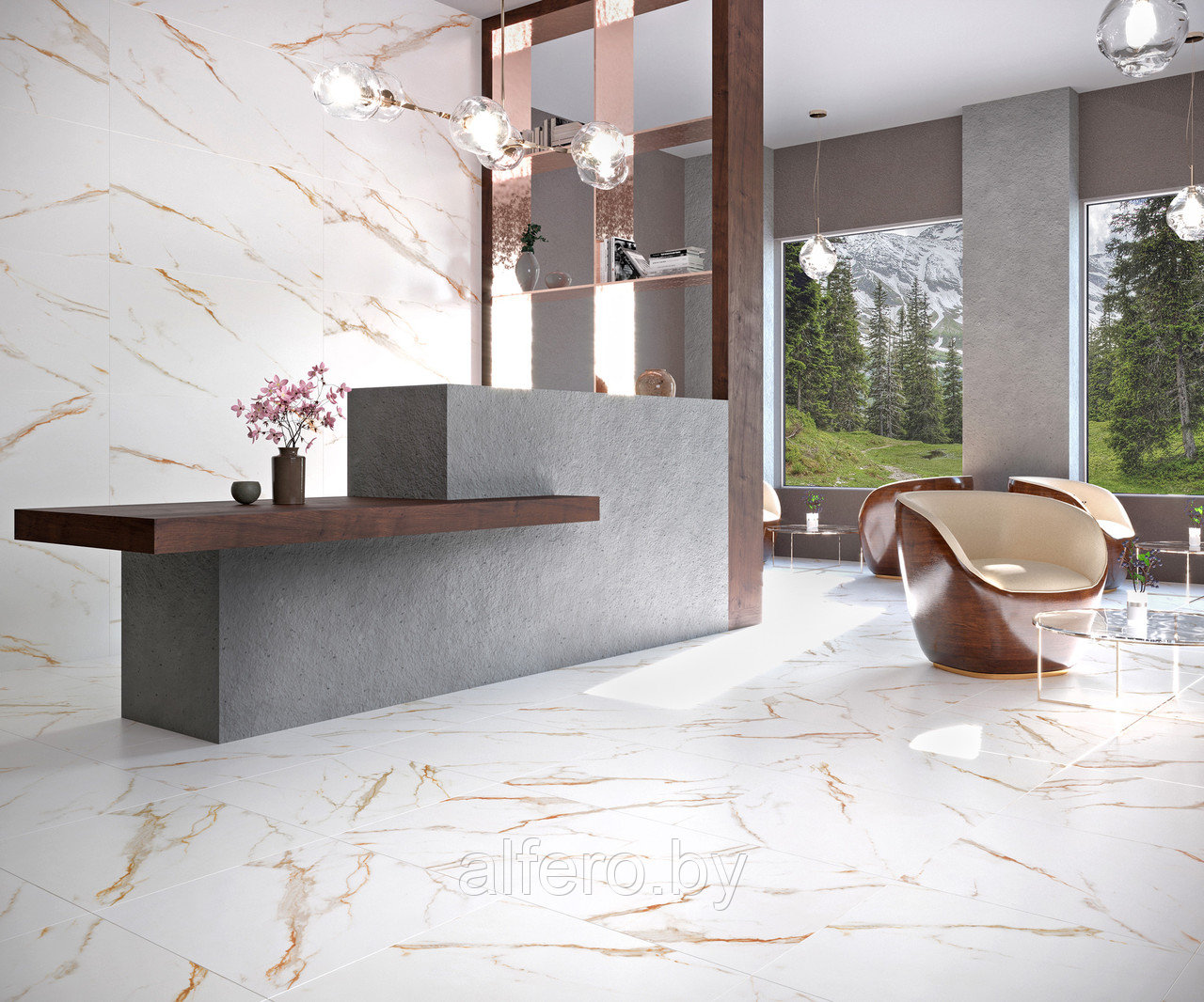 Керамогранит Laparet 60x120 Venato Calacatta Gold Velvet рект. 46,08 м2 (1к=2)