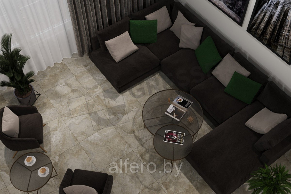 Керамогранит Gresse Petra limestone 1200х600х10 ракушечник серо-зеленоватый - GRS02-27