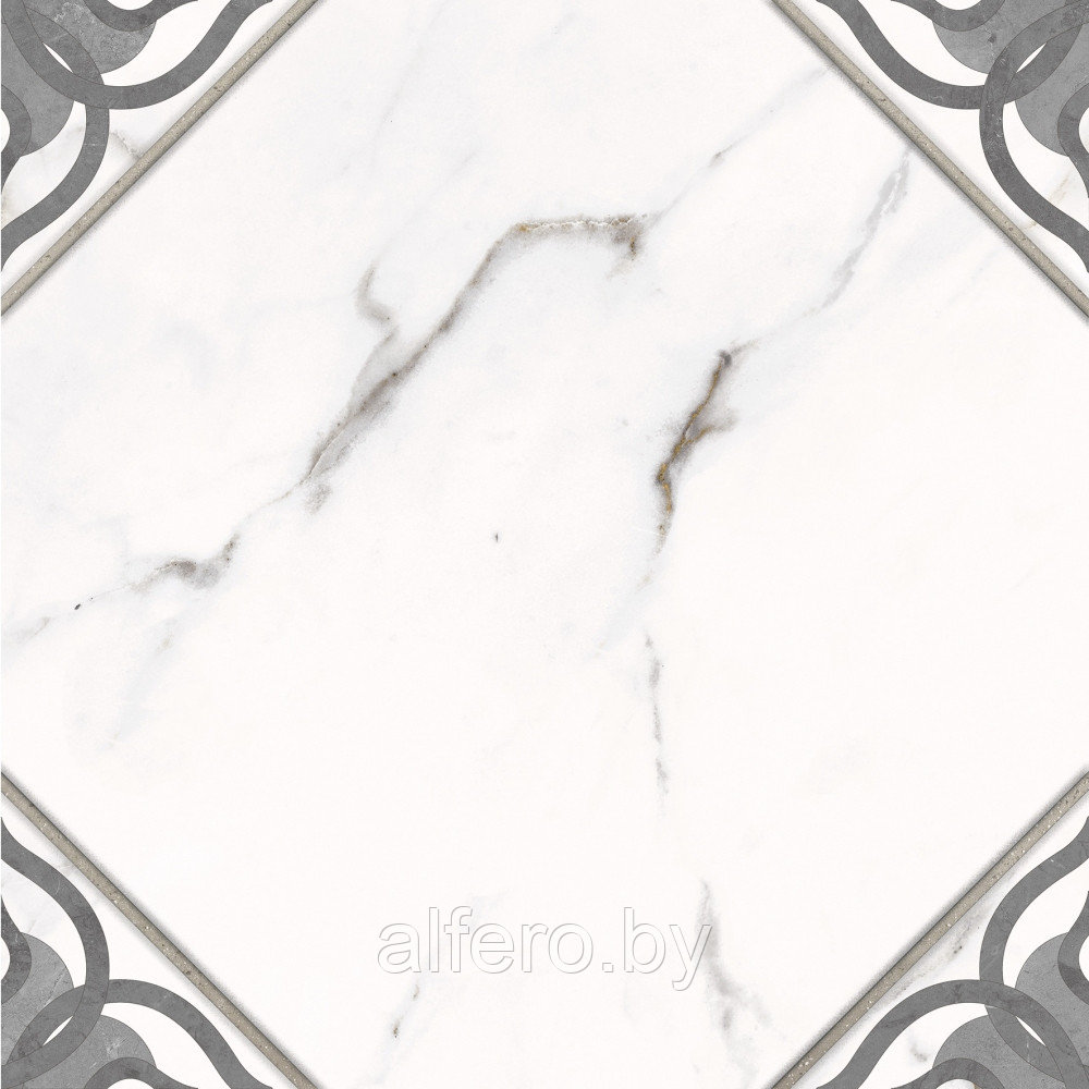 Керамогранит Cersanit Gretta узоры белый рельеф 29,8x29,8 - фото 1 - id-p196610548