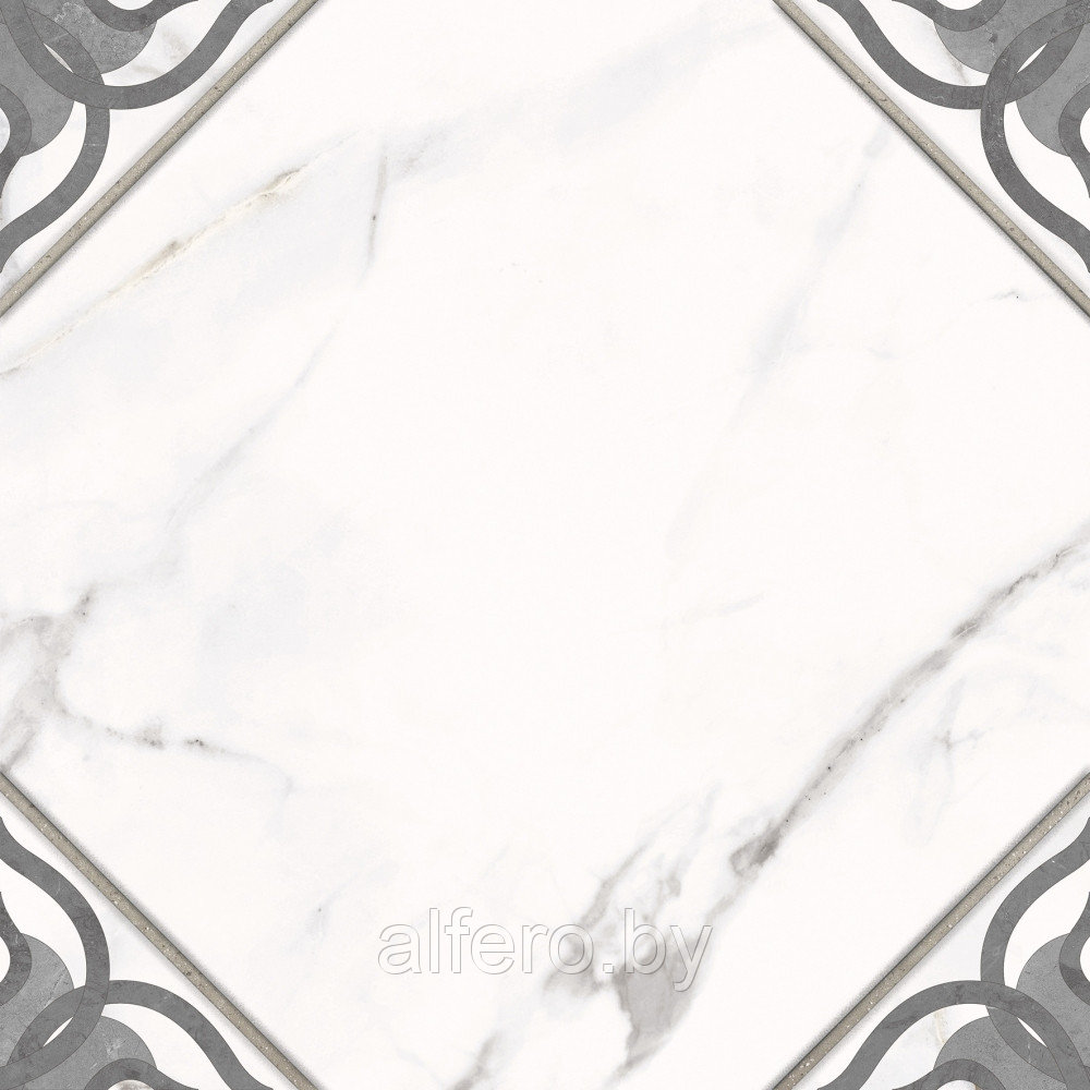 Керамогранит Cersanit Gretta узоры белый рельеф 29,8x29,8 - фото 3 - id-p196610548