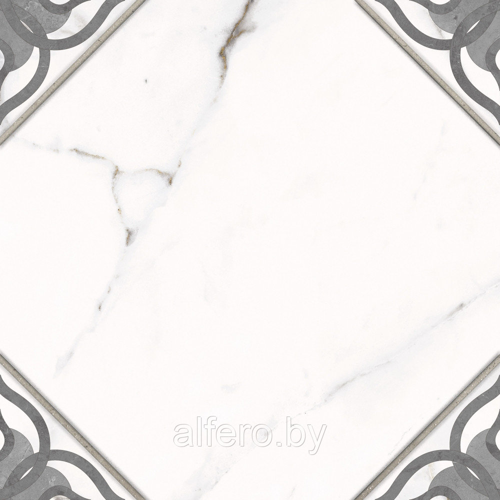 Керамогранит Cersanit Gretta узоры белый рельеф 29,8x29,8 - фото 5 - id-p196610548