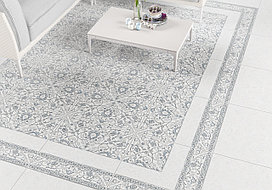 Керамогранит Alma Ceramica Deloni 600*600, DFU04DEL37R матов. рект. декор серый (узор)