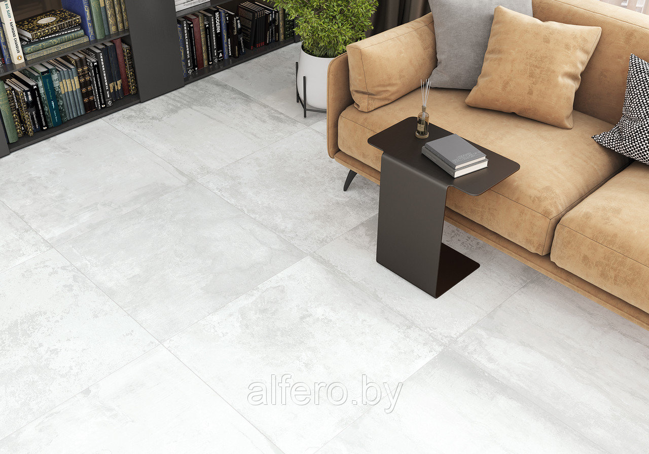 Керамогранит Alma Ceramica Cemento 570*570 (белый), GFU57CMT07R матов. рект.