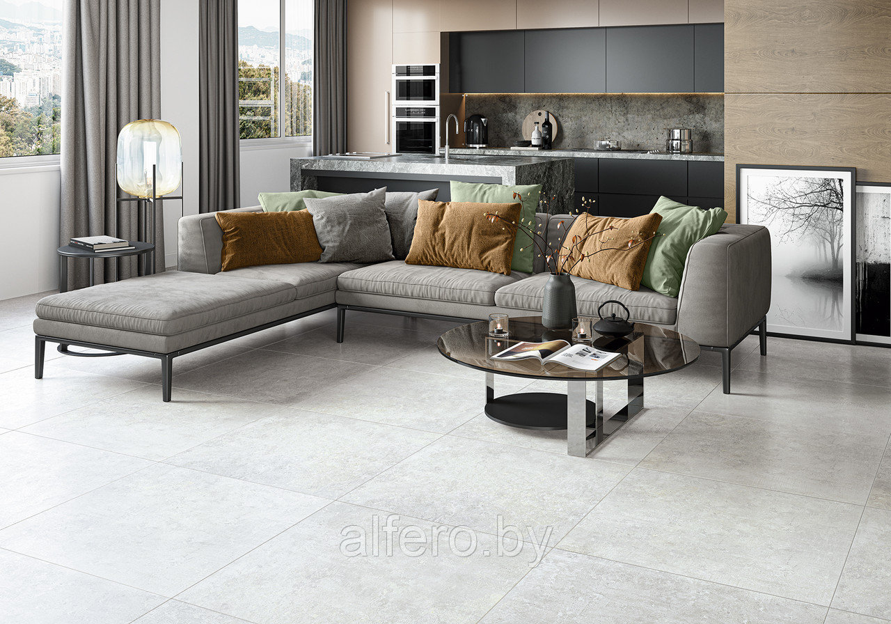 Керамогранит Alma Ceramica Micas 570*570 (светло-серый), GFU57MCS07L лаппатир. рект.