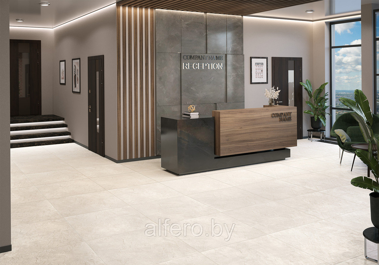 Керамогранит Alma Ceramica Toscana 570*570 (бежевый), GFU57TSC04R Sugar-эффект рельеф рект.