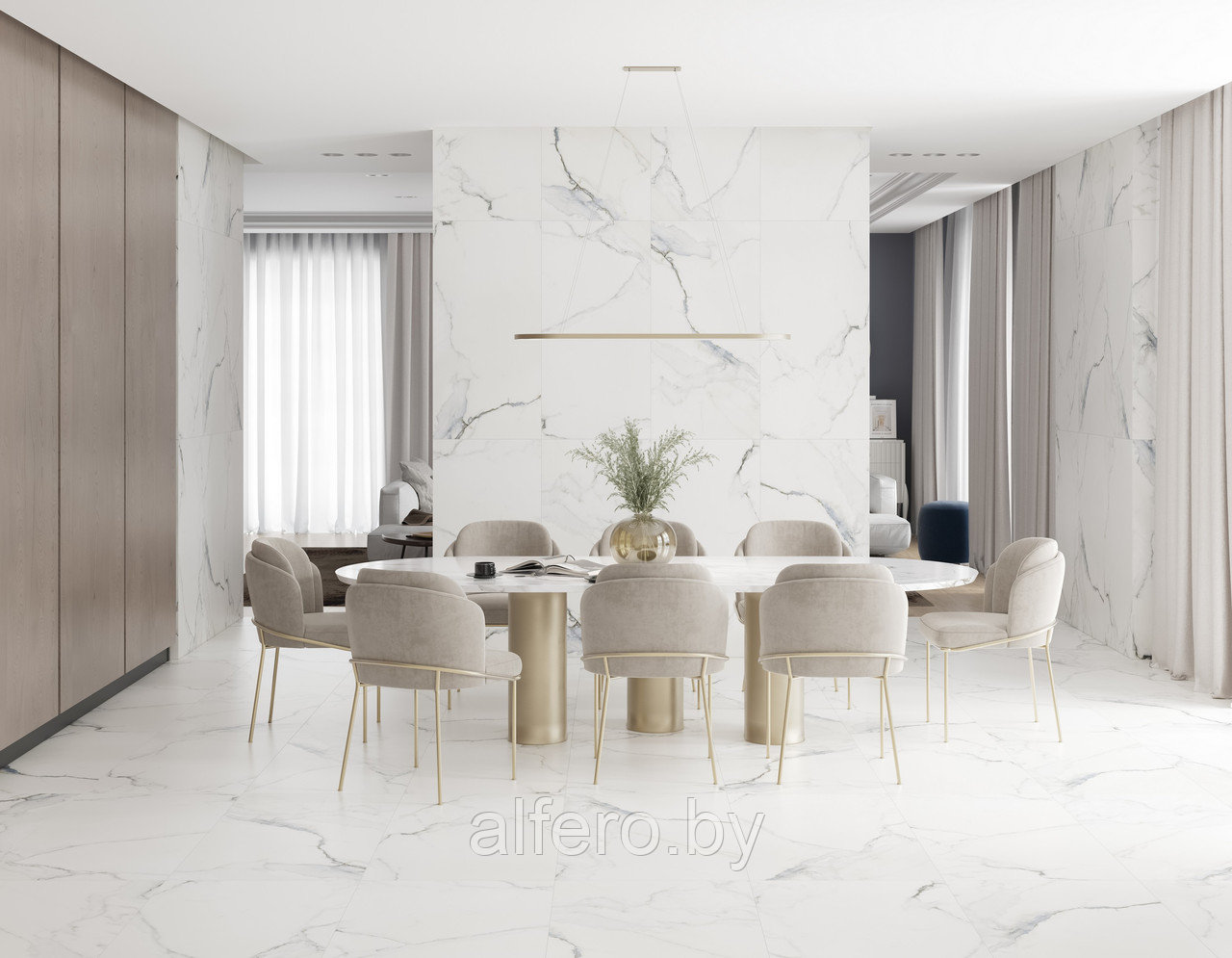 Керамогранит Kerranova Iceberg 600х1200х11 K-2001 LR 600х1200х11 S1 с розовым, фото 1