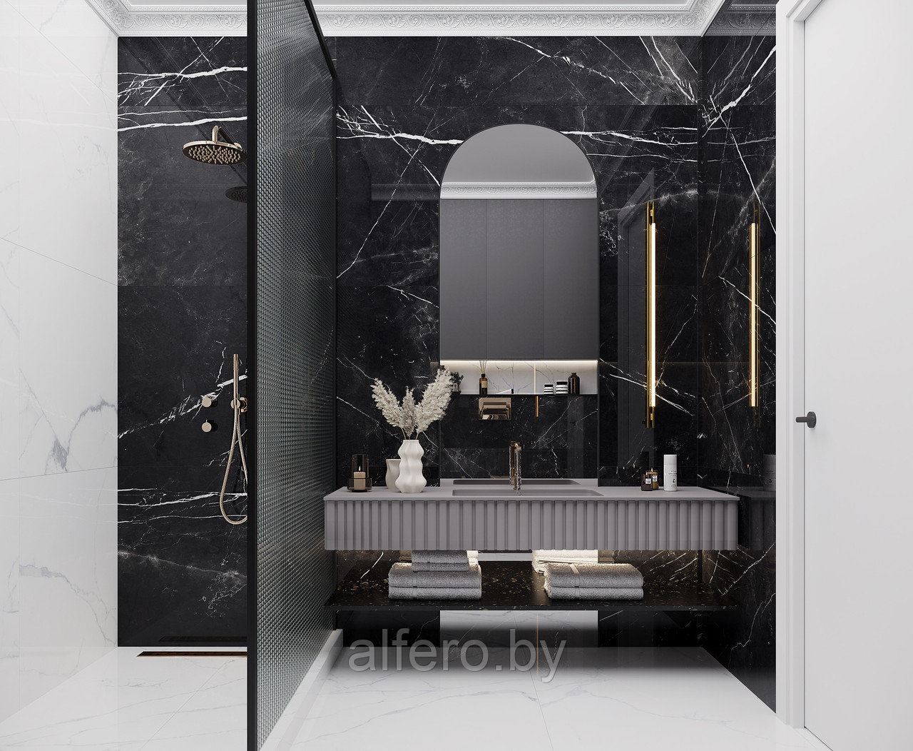 Керамогранит Laparet 80x80 Black (Magic) Carnival High Glossy Polished рект. 61,44 м2 (1к=3) - фото 1 - id-p196610765