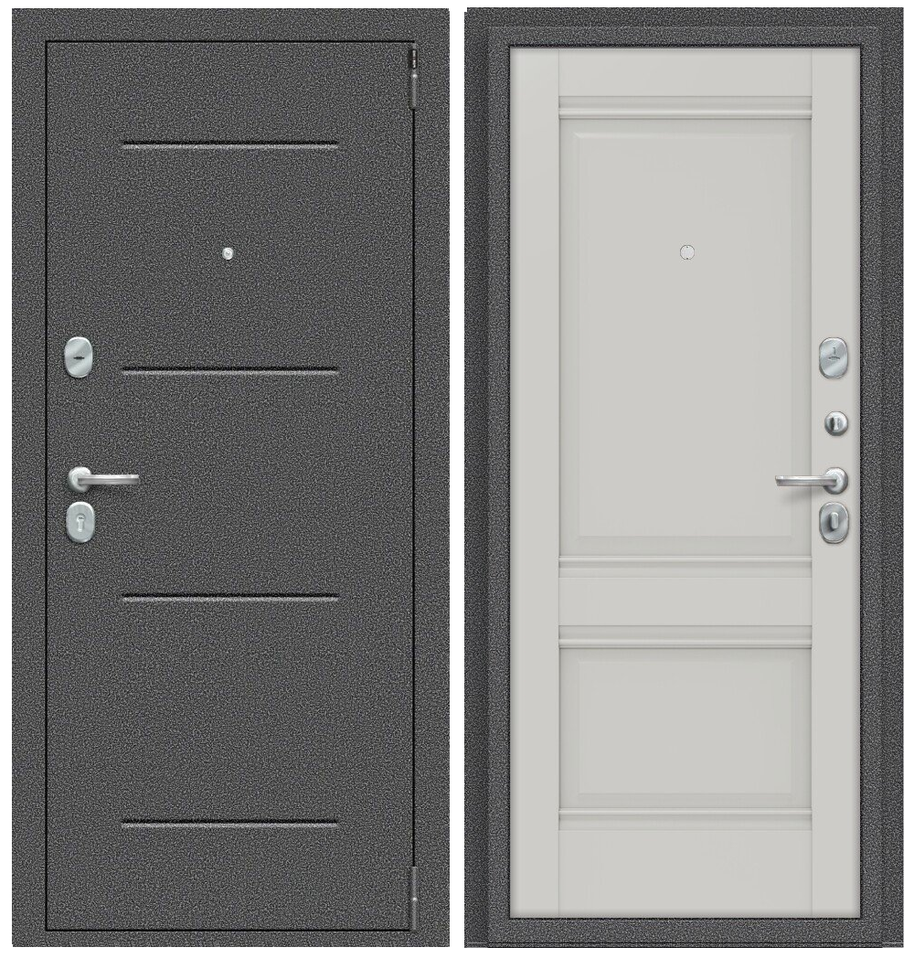 Двери входные металлические Porta R 104.K42 Антик Серебро/Nardo Grey