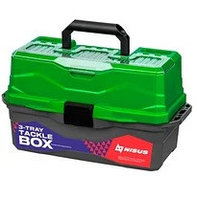 Тонар Ящик Tackle Box Nisus для снастей трехполочный, зеленый