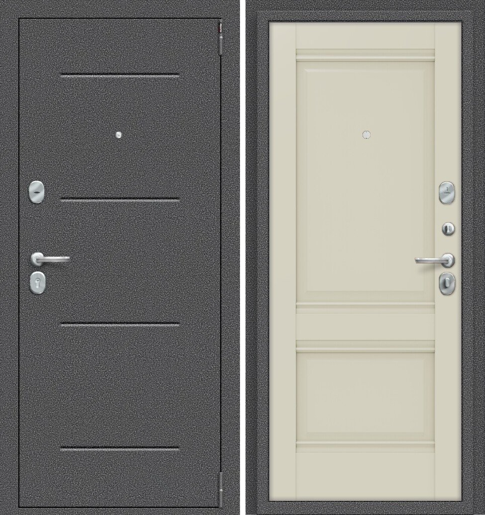 Двери входные металлические Porta R 104.K42 Антик Серебро/Safari