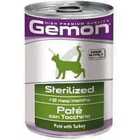 400гр Gemon Cat Adult PATE Sterilised Turkey Консерв. корм для стерилизованных кошек, паштет с индейкой