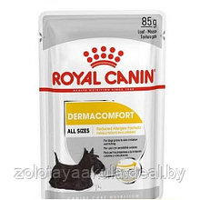 85гр Влажный корм ROYAL CANIN Dermacomfort для взрослых собак с чувствительной кожей, паштет (пауч)