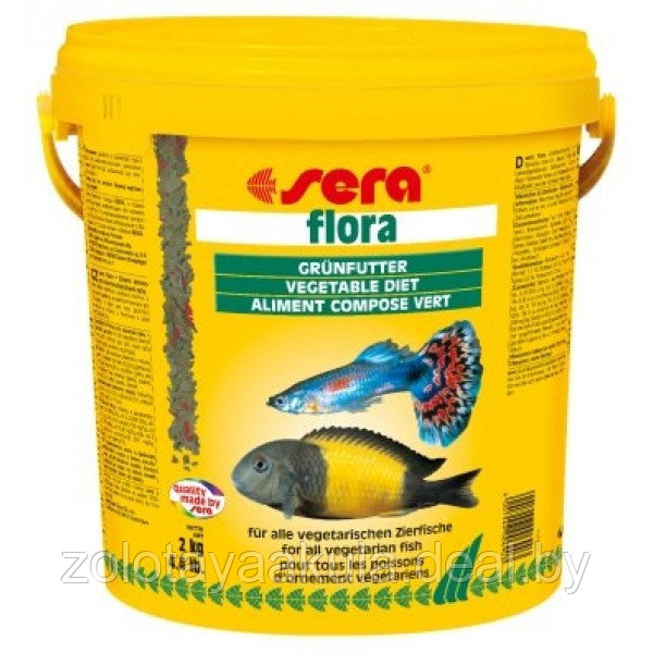 Корм в развес SERA Flora Хлопья для всех видов растительноядных декоративных рыб, 1кг