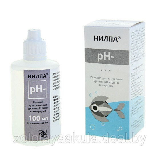 Реактив НИЛПА pH- для снижения уровня pH воды в аквариуме, 100мл - фото 1 - id-p196620392