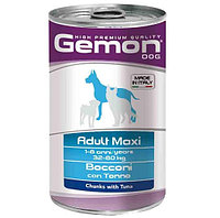 Gemon Консервы Gemon Dog Adult Maxi Tuna для собак крупных пород кусочки с тунцом, 1250гр