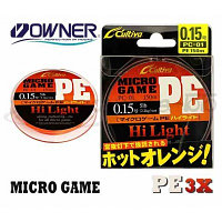 Owner Плетенка OWNER Micro Game PE 3X Orange оранжевая 150м 0,081мм