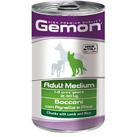 Консервы Gemon Dog Adult Medium Lamb для собак средних пород кусочки с ягненком и рисом, 1250гр