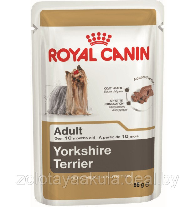 85гр Влажный корм ROYAL CANIN Yorkshire Terrier Adult для взрослых собак породы Йоркширский Терьер от 10 - фото 1 - id-p196619412