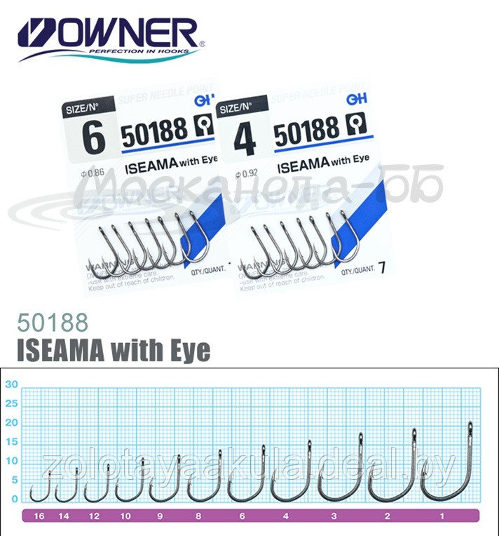 Крючки Owner 50188 Iseama №12 - фото 1 - id-p196618304