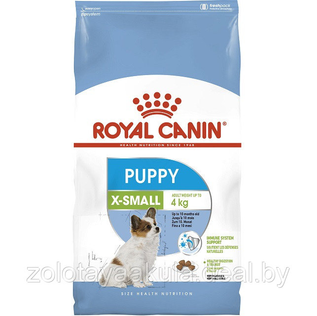 1,5кг Корм ROYAL CANIN X-Small Puppy для щенков миниатюрных пород до 10 месяцев - фото 1 - id-p196619439