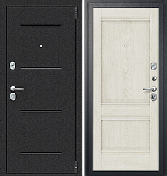 Двери входные металлические Porta R 104.K42 Букле Черный/Nordic Oak